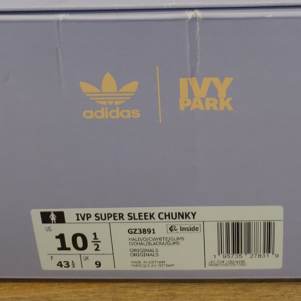Adidas ivy park super sleek chunky beyonce beige w/ box, dust bag 10.5 - Picture 7 of 8